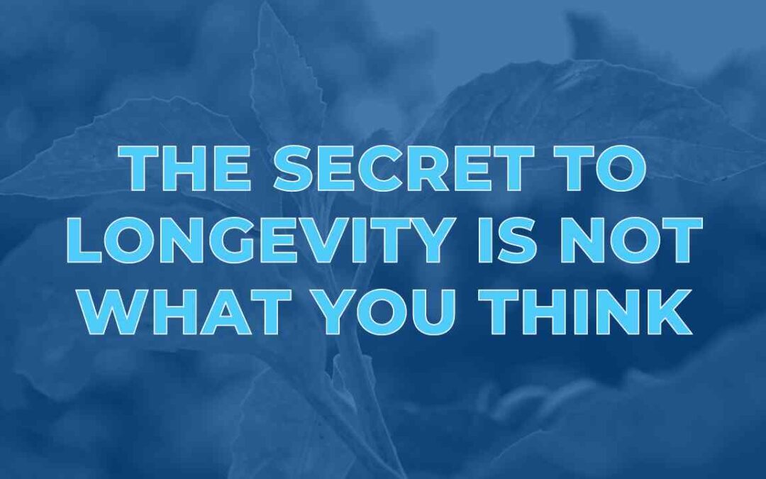 The Secret to Longevity Is Not What You Think